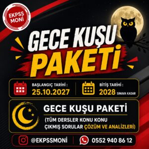 EKPSS GECE KUŞU PAKET 2028