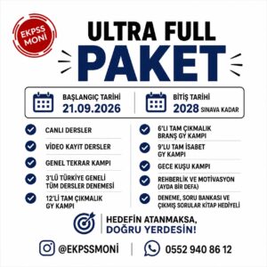EKPSS ULTRA FULL PAKET (KİTAP HEDİYELİ)