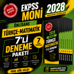 EKPSS DENEMELERİ ÖNLİSANS 7'Lİ DENEME KİTAPLI